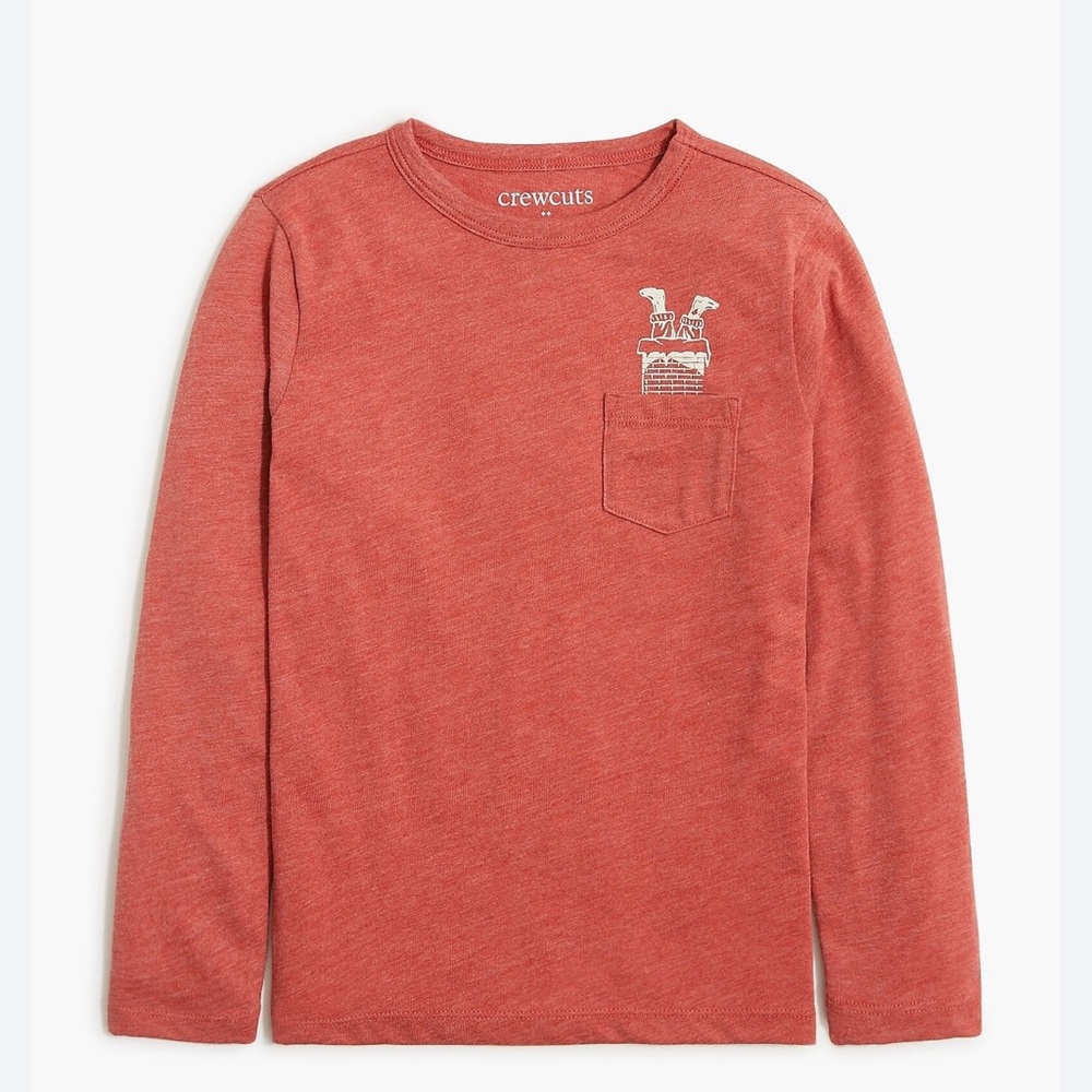 NWT J.Crew Kids Crewcuts Boys Santa Graphic Tee Size XL
